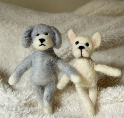1日・短期講座】［63］羊毛フェルトで作る犬のミニぬいぐるみ 犬の