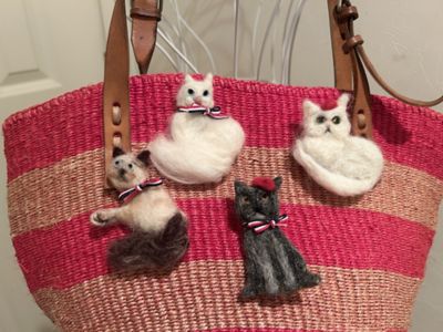 1日・短期講座】［38］羊毛フェルトでパリの猫ちゃんを作ってみよう