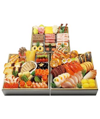 【おせち】京・料亭 わらびの里 和洋料亭おせち三段重 調理済み食品【三越伊勢丹/公式】