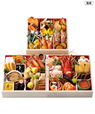 【おせち】築地 寿司岩 明石（あかし）和風おせち三段重 調理済み食品【三越伊勢丹/公式】