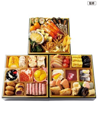 【おせち】赤坂松葉屋 おせち料理三段重 調理済み食品【三越伊勢丹/公式】