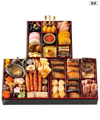 【おせち】日本料理 魚久 三段重 調理済み食品【三越伊勢丹/公式】