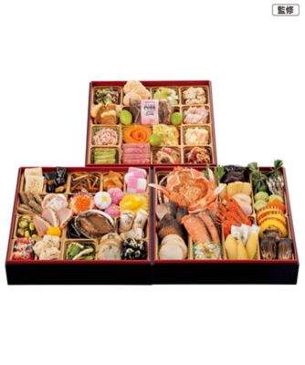 【おせち】宿守屋寿苑 和洋おせち三段重 調理済み食品【三越伊勢丹/公式】