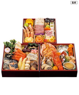 【おせち】磯の味処 さかな工房 和洋海鮮おせち三段重 調理済み食品【三越伊勢丹/公式】