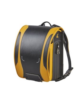 ＜大峽製鞄＞１２１５【送料無料】【２０２７年２月中旬以降届】スーパータフ（Ｒ）・ライトライン「牛革」　ブラック／イエロー