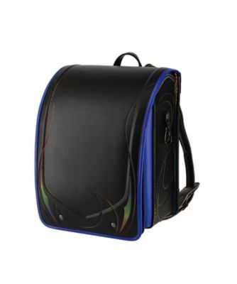 ＜ララちゃんランドセル (Baby&Kids)＞１２７９【送料無料】【２０２７年３月中旬以降届】レインボーＲ　ブラック×マリンブルー