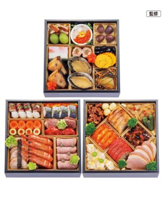 伊勢丹 〈なすび亭＆オステリアルッカ 東４丁目＆赤坂 四川飯店〉和洋中華風おせち三段重
