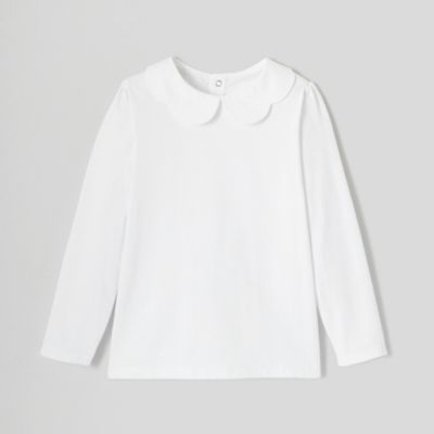 ＜JACADI (Baby&Kids)＞スカラップ襟長袖Ｔシャツ　２０３３５４７