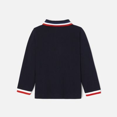 ロゴ入り長袖ポロシャツ