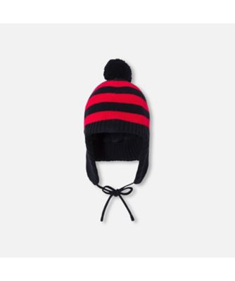 テリー伊藤の私服 ハンドメイド ニット帽 ストライプ模様