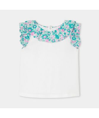 ＜JACADI (Baby&Kids)＞リバティプリントフリル袖Ｔシャツ　２０４１５７１