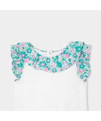 リバティプリントフリル袖Ｔシャツ　２０４１５７１