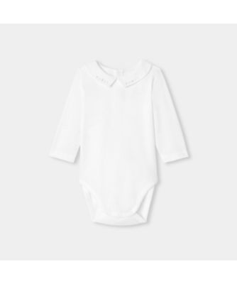＜JACADI (Baby&Kids)＞文字刺しゅう入り長袖ボディスーツ　２０４２４５１
