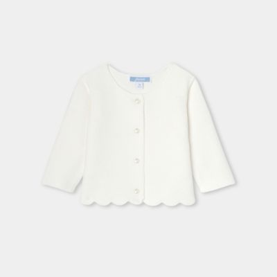 JACADI (Baby & Kids)/ジャカディ スカラップ裾ニットカーディガン 2042495 ソフトホワイト ベビー用トップス【三越伊勢丹/公式】