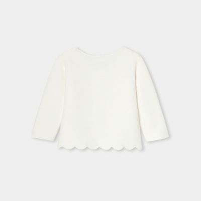 スカラップ裾ニットカーディガン 2042495 | JACADI (Baby&Kids