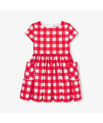 ＜JACADI (Baby&Kids)＞ギンガムチェック半袖ワンピース　２０４２５０５