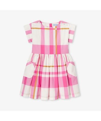 ＜JACADI (Baby&Kids)＞チェック柄ポプリンワンピース　２０４２５１８