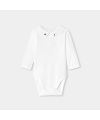 ＜JACADI (Baby&Kids)＞手刺しゅうモチーフ入り長袖ボディスーツ　２０４２７２２