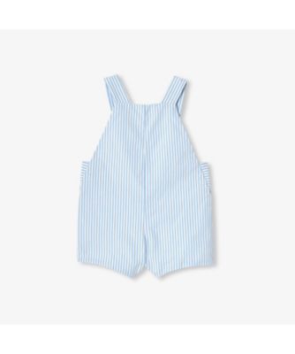 ブルーストライプショート丈サロペット 2044439 | JACADI 