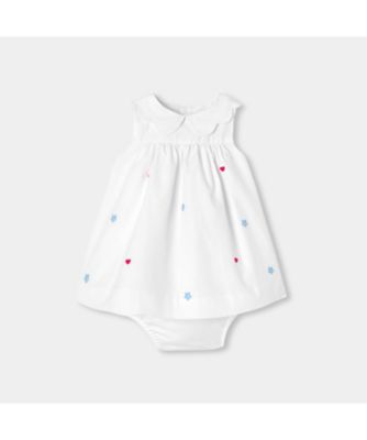 ハート刺しゅう入りワンピース 2045685 | JACADI (Baby&Kids