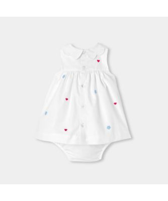 ハート刺しゅう入りワンピース 2045685 | JACADI (Baby&Kids