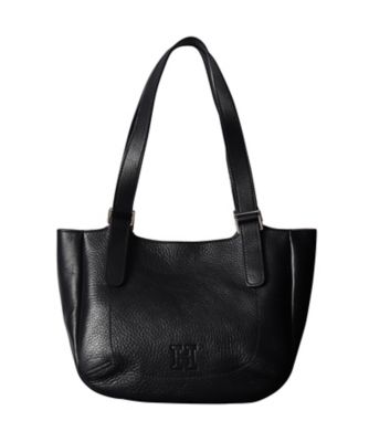 【おしゃれ・美品 】　ヒロフ　大きめ　ハンドバッグ　黒 ヒロフ HIROFU 【ペルーシェ】ハンドバッグ S (ブラック