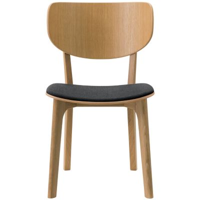 【受注商品】Ｒｏｕｎｄｉｓｈ　チェア（背板・張座）　ビーチ材ウレタン（ナチュラルホワイト）