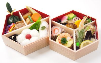 ＜ゆしま扇＞【店頭受取／日本橋】六角二段弁当