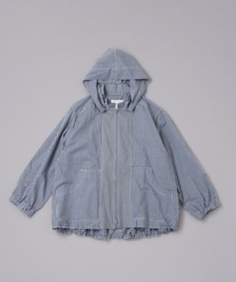 トム haddow ギンガムチェックジップフードジャケット