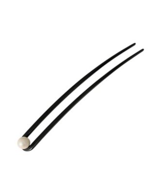 シルクサテン トリプルボウ 10cm ナローバレッタ ウィズ ブラック