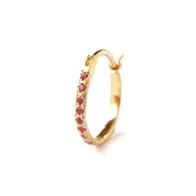 MONAKA jewellery (Women)/モナカ Ｈｉｂｉｋｉ　Ｐｉｅｒｃｅｄ　Ｅａｒｒｉｎｇ　－Ｒｕｂｙ－※シングル