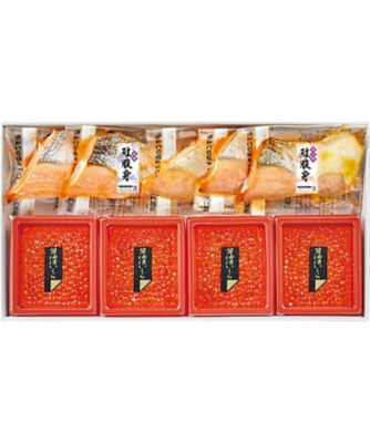 【お歳暮】【送料無料】越前三國湊屋 レンジ対応銀鮭腹身・いくら醤油漬詰合せ【三越伊勢丹/公式】