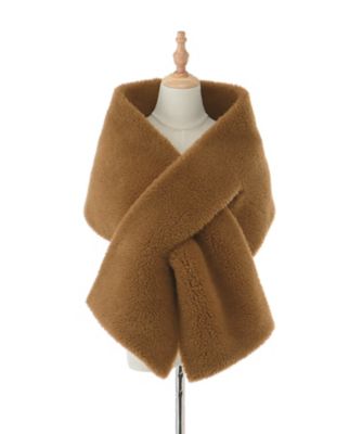 U-Big (Women)/ユービッグ 12月上旬以降お届け アルパカストール 2203-27 ブラウン スカーフ・ショール【三越伊勢丹/公式】