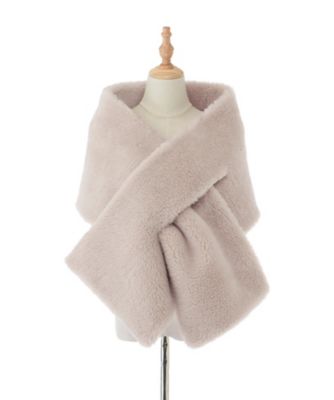 U-Big (Women)/ユービッグ 12月上旬以降お届け アルパカストール 2203-27 ピンクベージュ スカーフ・ショール【三越伊勢丹/公式】