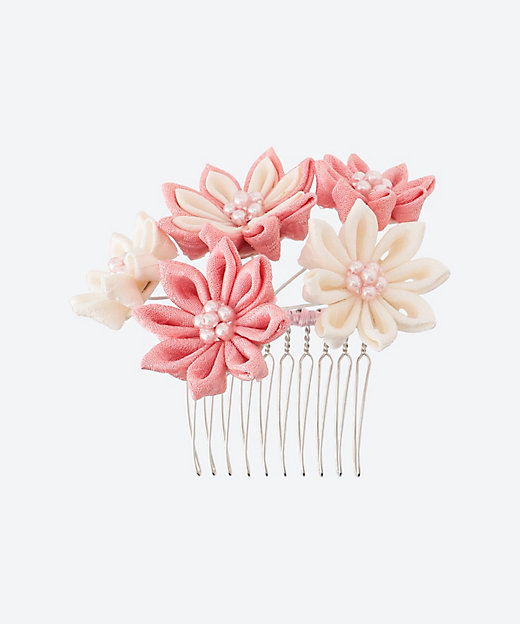 ＜三越伊勢丹/公式＞ 振袖用 大輪の菊の髪飾り コーム 小 ピンク