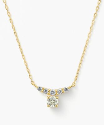 ＜festaria bijou SOPHIA (Women)＞Ｋ１８ＹＧダイヤモンドネックレス