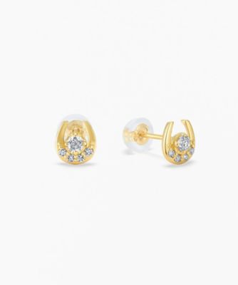 ＜festaria bijou SOPHIA (Women)＞Ｋ１８ＹＧダイヤモンドピアス