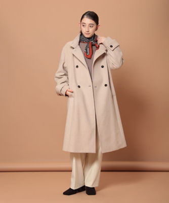 エストネーション フランス製 カシミヤ混コート レディース TOP