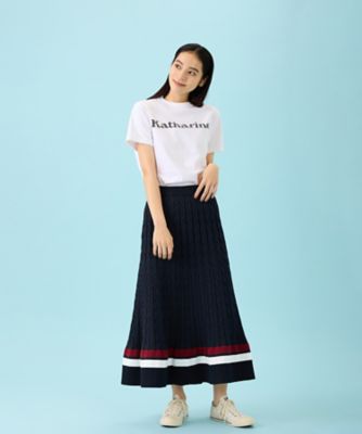 ＜MADISONBLUE (Women)＞スカート　ＣＡＢＬＥ　ＦＬＡＲＥ　ＬＯＮＧ　ＳＫ　ＭＢ２５１ー８０２３