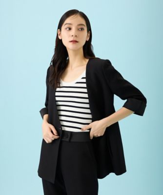 BORDERS at BALCONY (Women)/ボーダーズアットバルコニー ＬＩＴＴＬＥ　ＢＬＡＣＫ　ＪＡＣＫＥＴ　ＢＤ２５１１－３Ｂー０６