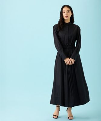 ＜ebure (Women)＞シルクコットンスルーストライプ　ワンピース　４１１０３００１９９