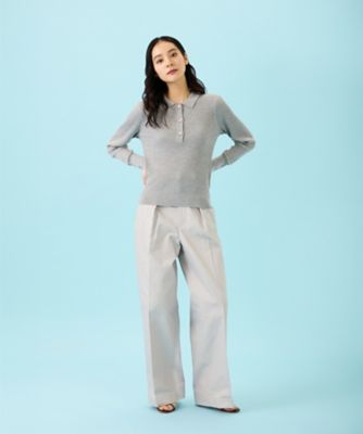 ＜ebure (Women)＞ムラ糸デニム　パンツ　４１１０６００２６７