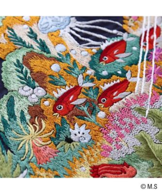 【９月中旬以降届】コジコジ　ベトナム手刺繍ハンカチ