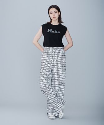 MADISONBLUE (Women)/マディソンブルー ノースリーブＴシャツ　ＨＥＬＬＯ　ＮＯＳＬＥＥＶＥ　ＴＥＥ　ＭＢ０００－７００２