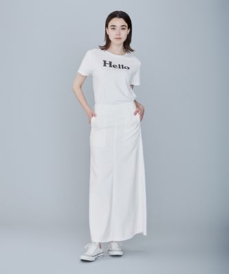MADISONBLUE (Women)/マディソンブルー Ｔシャツ　ＨＥＬＬＯ　ＴＥＥ　ＭＢ０００－７００１