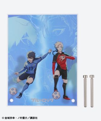 ブルーロック展　色紙　アクリルプレート　ふせん　ミヒャエル・カイザー　潔世一 □【受注生産】11月下旬以降お届け／描き下ろしアクリルパネル