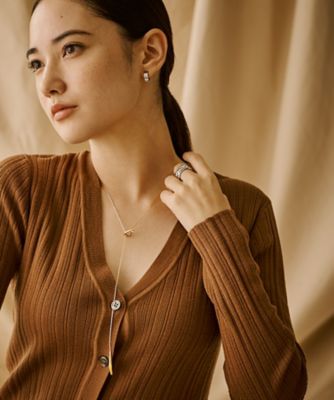 ＜ete bijoux (Women)＞［トリカラー］　ラリエットネックレス
