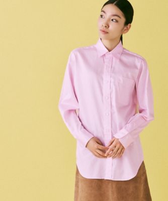 MADISONBLUE (Women)/マディソンブルー ＴＲＡＮＥ　Ｌ／Ｓ　ＳＨＩＲＴ　ＳＡＴＩＮ　ＭＢ２６１ー５００６