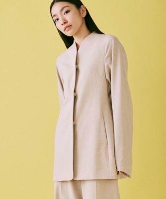 Collarless Raglan Sleeve Jacket 6S