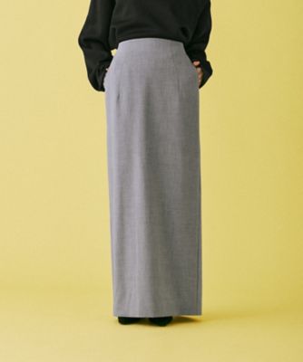 ＜Mame Kurogouchi (Women)＞Ｃｕｒｖｅｄ　Ｄａｒｔ　Ｉーｌｉｎｅ　Ｓｋｉｒｔ　６Ｓ／ＭＭ２６ＳＳーＳＫ０２１